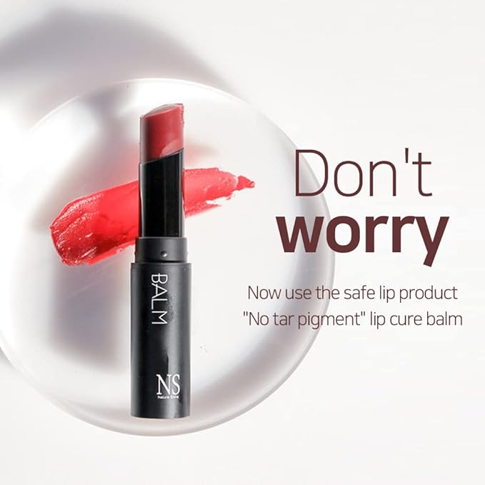 NATURAL SHINE Lux Triple Lip CURE Balm ATHENA (Red Orange) | Chapstick Hydration and Exfoliator | Overnight Lip Treatment Care Deep Nourishing for Dry Cracked Chapped Lips (0.17oz)