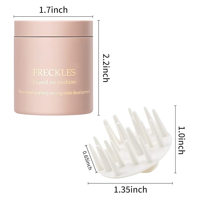 Boobeen Freckle Stamp Face Freckles Air Cushion Liquid Freckle Makeup Stamp Waterproof Fake Freckle Pen Long Lasting Quick Dry Small Spot Freckle Makeup, Create Natural Freckles Makeup