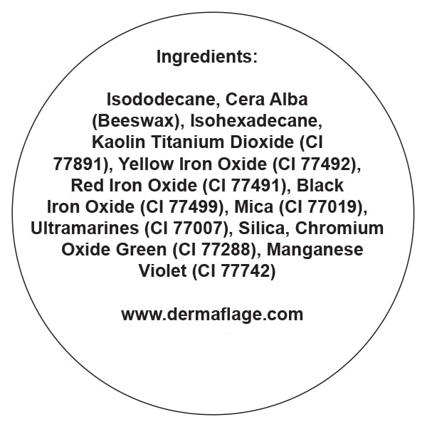 Waterproof Concealer Cream, Full Coverage Waterproof Makeup, Color Match Promise by Dermaflage, 6g