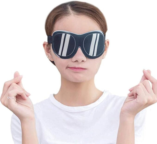Honbay 3D Funny Eyeshade Soft Sleep Eye Mask with Adjustable Head Strap for Travel, Game, Party, Rest, Sleeping(Sunglasses)