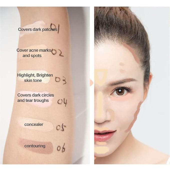 Concealer Contour Palette, Cosmetics Cream Contour and Highlighting
