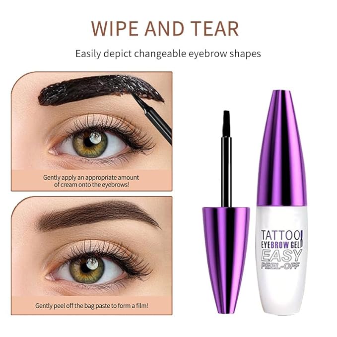2Pcs Light Brown Peel Off Brow Tint Gel - Waterproof & Sweatproof Tattoo Effect, Transfer-Resistant Multi-Day Wear, All Skin Types Mother’s Day Gift Set