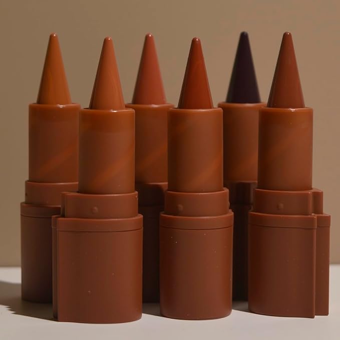 2-in-1 Gradient Lip Liner and Lipstick Lip Combo Set - Achieve Flawless Contour and Gradual Ombre Effect with Easy-to-Use Crayon Form and Cone Tip (03# Caramel brulee, 1 Count (Pack of 1))