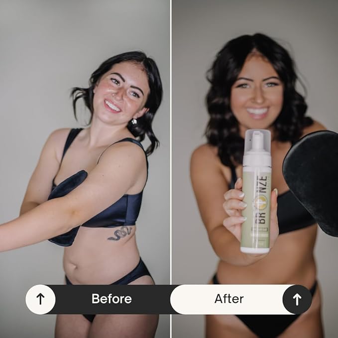 Chocolate Glaze Self-Tanning Foam Mousse (Medium) | Streak-Free, Fast-Drying, Scent-Free, Natural Rich Brown Color | Complements All Skin Tones - 200ml / 6.7 fl oz