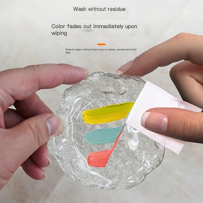 Makeup Mixing Palette Nail Polish Color Mixing Plate, Nail Art Tools Palette, Pigment Transparent Makeup Palette for Lipstick Eyeshadow Color Test Make up Tools Makeup Palettes (Pearl-yellow)