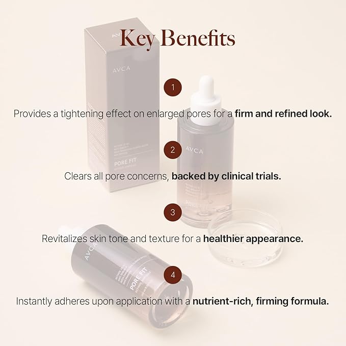 AVCA Pore Fit Retinol Ampoule for Large Pores, Fine Lines, Anti Aging & Wrinkle Care 100ml/3.38fl. oz.