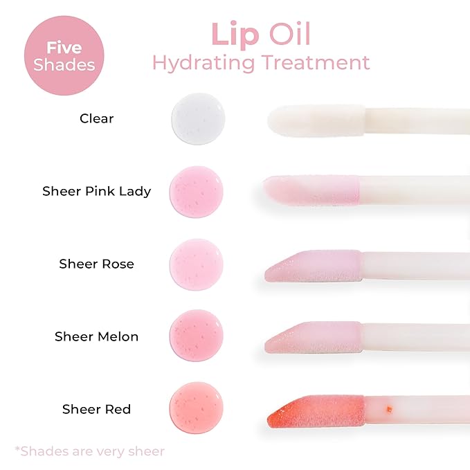 MCoBeauty Lip Oil Hydrating Treatment, Pink Lady, Moisturizing Shine for Naturally Beautiful Lips, Vegan, Cruelty Free Cosmetics