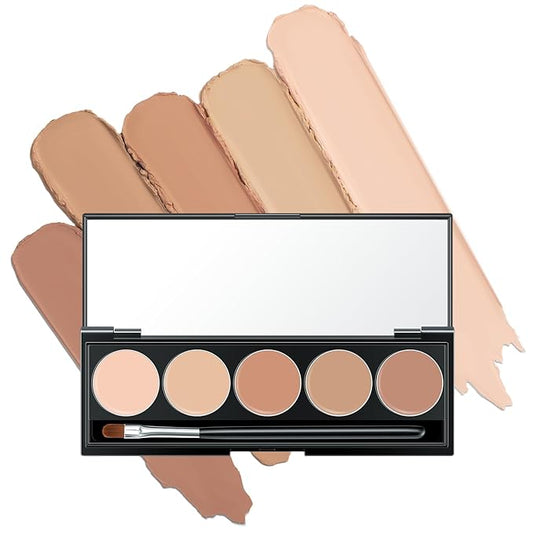 5 In 1 Multi-Use Correcting Concealer Palette,Waterproof Long