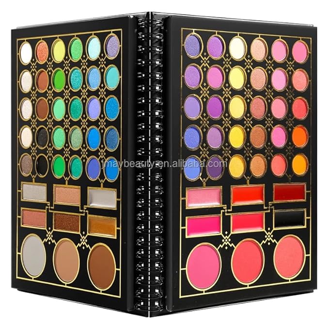 NATURAL GLARE makeup pallet All in one makeup pallet notebook contains 78 colors, setting powder, Bronze, Blush, Lipstick, ans of course our lovely eye shadows. the colors bring out all seasons.