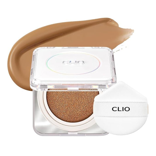 CLIO Kill Cover Founwear Cushion The Original – 20 Shades, Buildable Light to Medium Coverage, Natural Finish, Korean Makeup Foundation, Long-Lasting Skin Fit, 32C MAPLE
