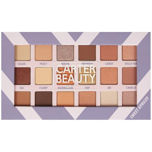 Carter Beauty 18 Shade Eyeshadow Palette | Long Lasting Eye Shadow Makeup | Shimmer & Matte Vibrant Colors (Sweet Apricot)