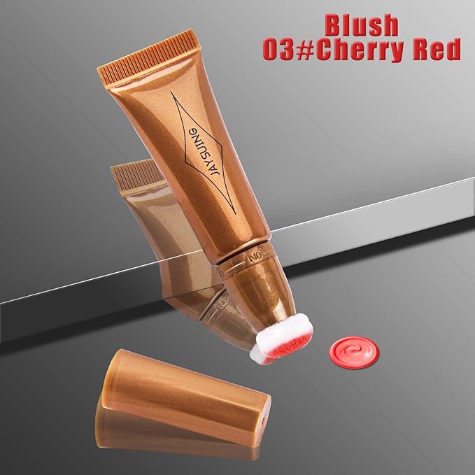 Blush Wand Liquid Cream Blush Stick with Cushion Red Blush)