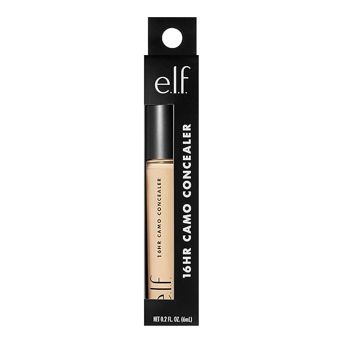 e.l.f. 16HR Camo Concealer, Full Coverage & Highly Pigmented, Matte Finish, Medium Warm, 0.203 Fl Oz