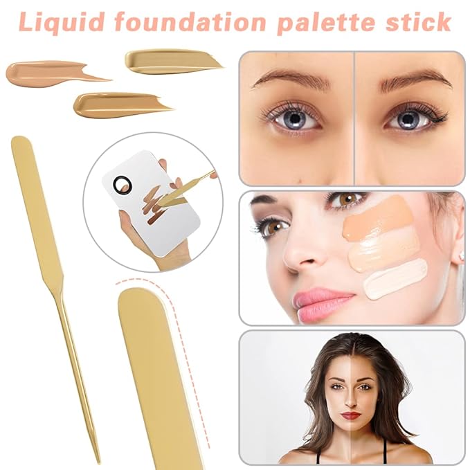 3PCS Makeup Mixing Palette, Stainless Steel Cosmetic Makeup