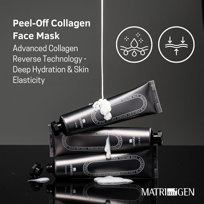 Matrigen Reverse Volume Collagen Face Mask – Korean Skincare Peel Off Face Mask Gel - SS Collagen Face Peel Mask - 2.11 Fl Oz
