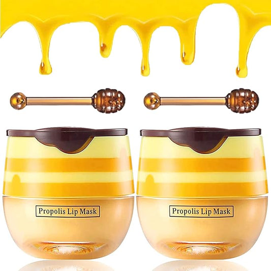 2PCS Honey Lip Balm, Exfoliating Honey Exfoliator