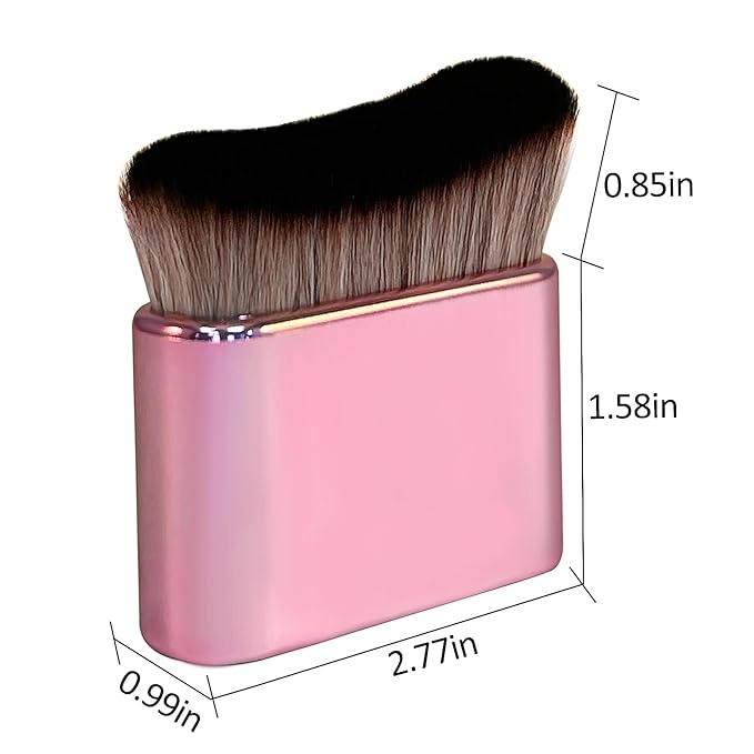 Self Tan Brush-Kabuki Brush for Body,Sunscreen Tanning Brush,Blusher,Shadow,Powder,Bronzer and Foundation Self Tanner Brush,Makeup Brushes for Face and Body（Pink）