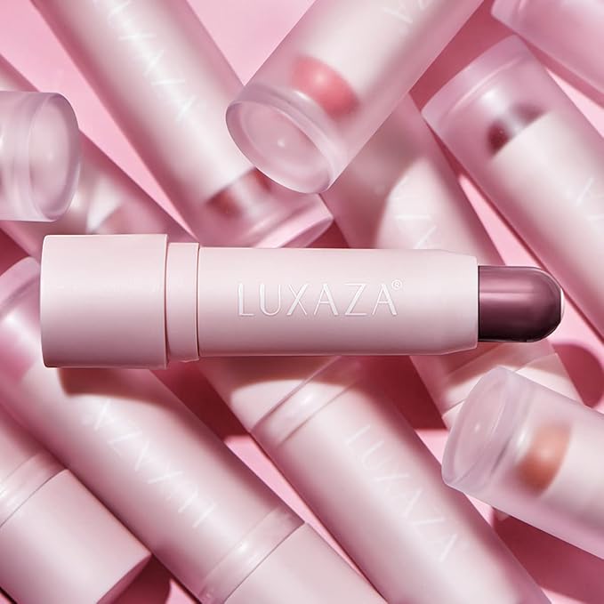 2PCS Tinted Lip Balm, Natural Semi-Gloss Finish, Hydrating Coloring 2 in 1 Lip Stick for Girls & Women 01&03