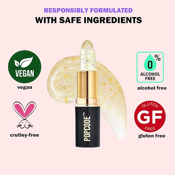 pH Lip Balm, Transparent Clear Color Changing Lipstick and Tinted Lip Balm Chapstick, Vegan & Cruelty Free Lip Tint, Hydrate & Nourish with JOJOBA and MEADOWFOAM SEED OIL, #002 Sapphire
