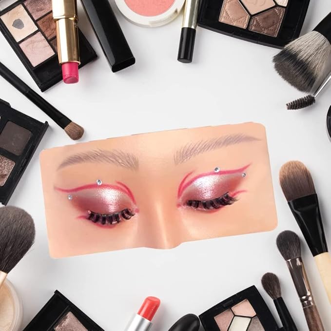 Makeup Practice Face, Makeup Practice Board, The Aid to Practicing Makeup, Silicone Makeup Mannequin Face Easy Makeup Apply and Removal for Professional Makeup Artists and