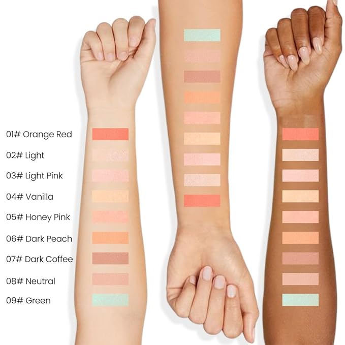 Kaely PROFESSIONAL MAKEUP Correcting Concealer Stick,Medium Coverage Concealer Crayon,under Eye Brightener Concealer for Dark Circles,corrector de ojeras,Lightweight,Vegan,07 DARK COFFEE