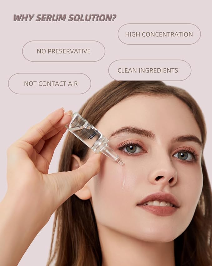 Hyaluronic Acid Serum for Microneedling Serum Ampoules for Face BB Glow Starter Kit 0.35 oz 4 Vials