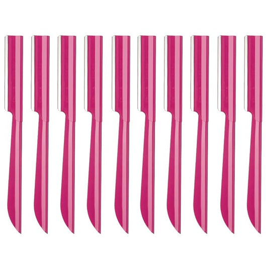 Eyebrow Razor, Eyebrow Razor Shaper for Men and Women, Grooming Shavers (red-10pcs)