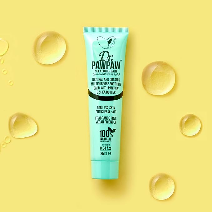 Shea Butter Balm, Multi-Purpose Natural No Fragrance, for Hydrating Lips, Skin, Hair, Cuticles, Nails & Beauty Finishing (25 ml)