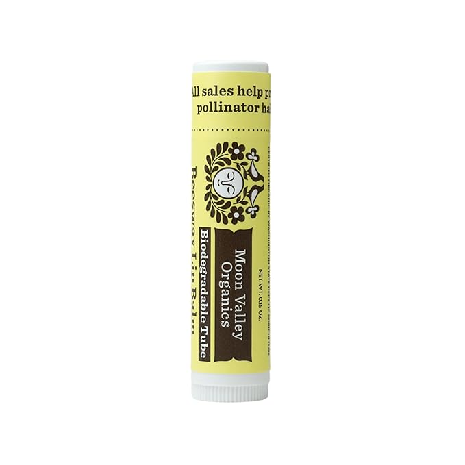 Moon Valley Organics Beeswax Lip Balm for Moisturizing Lips and Cuticles (VELVETY VANILLA, 1-Pack)