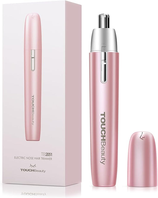 TOUCHBeauty Battery Powered Ear and Nose Hair Trimmer for Women, Portable Battery Powered Trimmer, Mini Painless Design for Sensitive Skin, Easy Clean & Travel Friendly