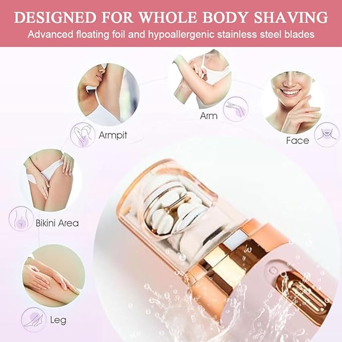 Epil Pro 3.0 Women Face Epilator 2025 New - 2-in-1 Rechargeable Facial Hair Removal for Women, IPX5 Waterproof Epilator with 3 Eyebrow Trimmers,Beauty Removal for Woman(1PC-Pink)