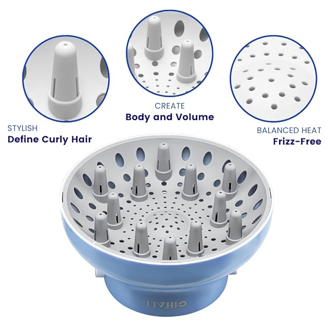 Universal Hair Diffuser “Super Sturdy” 1.7 Inch to 2.6 Inch for Natural Curly and Wavy Hair, Hair Dryer Attachment (Lavender 2 Aroma Upgrade)