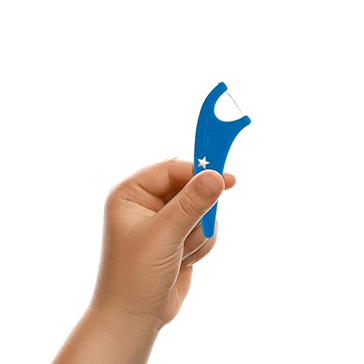 GUM Crayola Kids Flossers with Fluoride - Designed for Little Hands - Fun Grape Flavor - Easy to Use Kids Floss Picks for Children Ages 3+, 75 ct