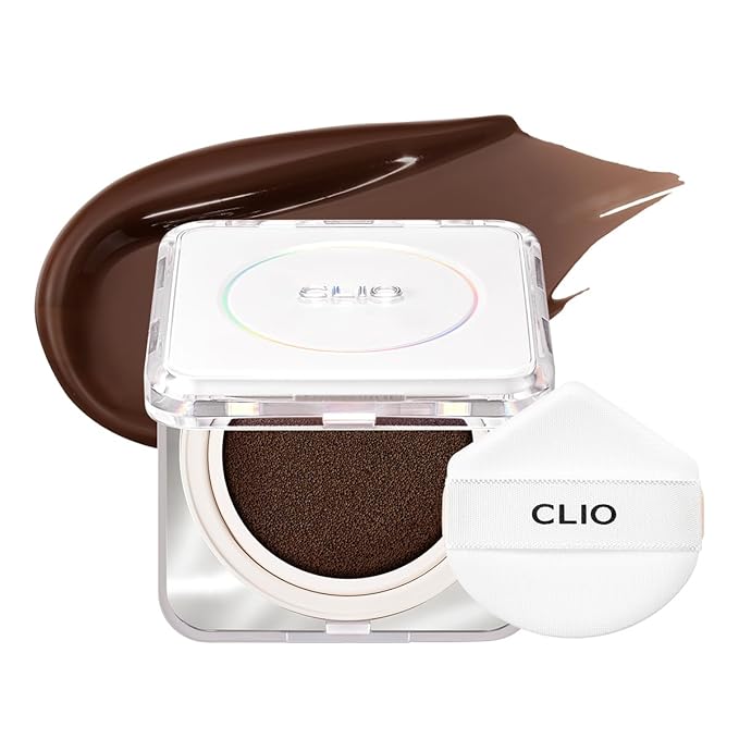 CLIO Kill Cover Founwear Cushion The Original – 20 Shades, Buildable Light to Medium Coverage, Natural Finish, Korean Makeup Foundation, Long-Lasting Skin Fit, 45C DEEP COCOA