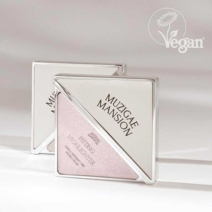 MUZIGAE MANSION FITTING HIGHLIGHTER Vegan Powder Lightweight, Smooth, Blendable, Face Enhancing Makeup Color (Goergeous)