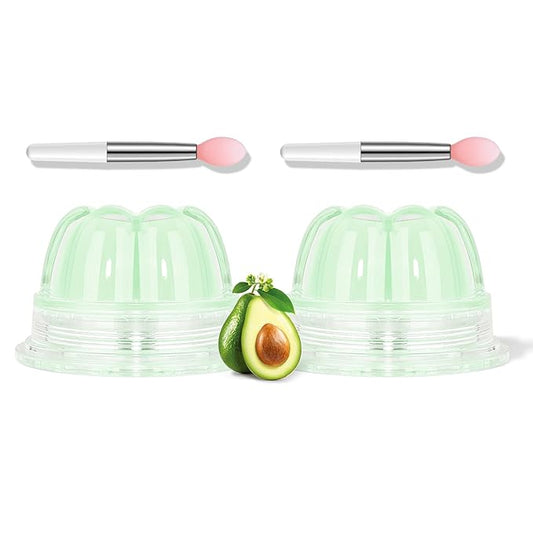 2Pc Jelly Lip Mask Overnight,Fruity Avocado Collagen-Avocado