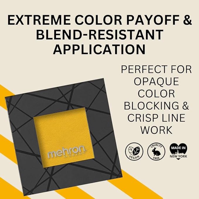 Mehron EDGE Face & Body Paint| Professional Water-Activated Face Paint Makeup | Made in the USA | For Cosplay, Halloween, & SFX (Yellow)