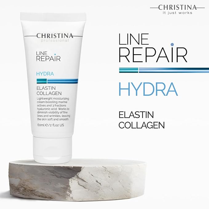 Christina Line Repair Elastin Collagen Cream for Face with Hyaluronic Acid | Face Repair Cream Nourishes and Replenishes the Skin 60ml / 2 fl.oz