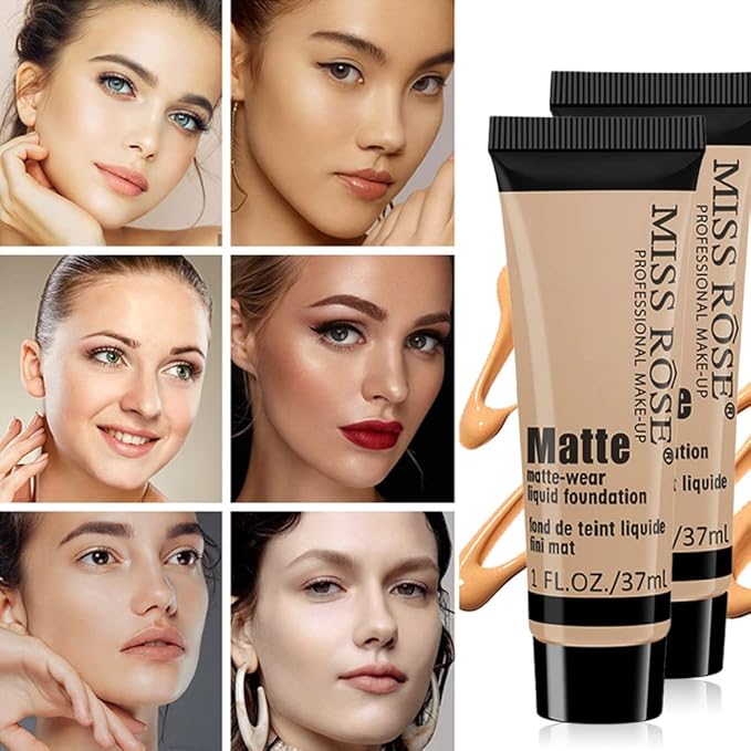 2 Pack Liquid Foundation Cream for Face Makeup,Durable