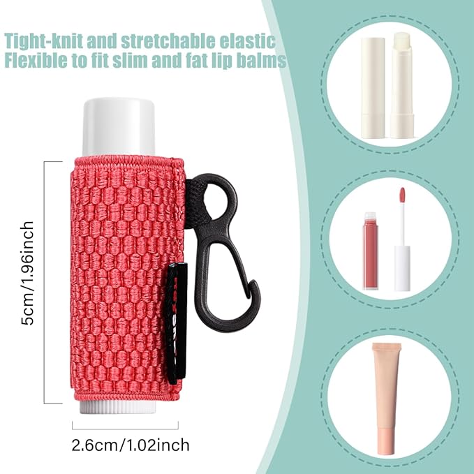 3PCS Lip Balm Holder Sleeves Keychain