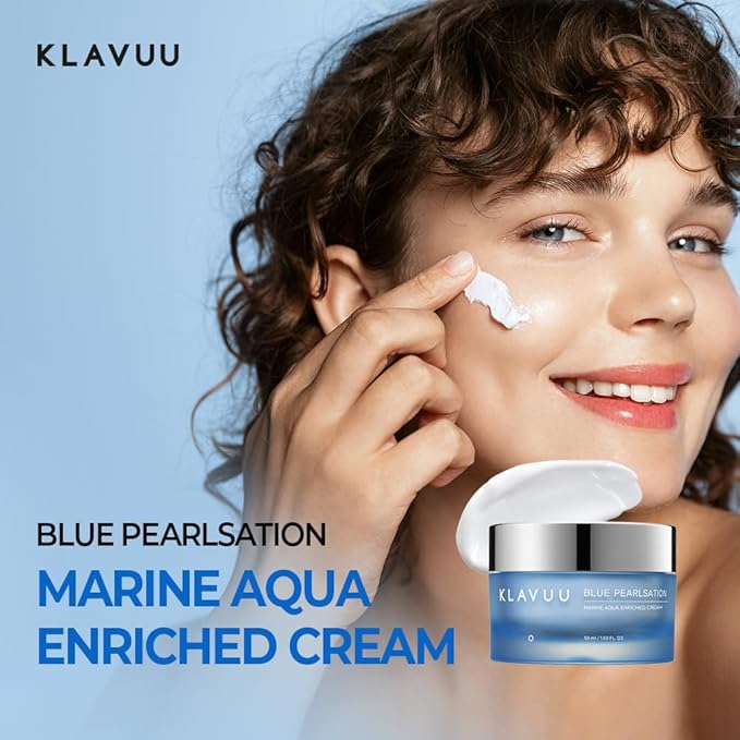 BLUE PEARLSATION MARINE AQUA ENRICHED CREAM - Hypoallergenic Deep Moisturizer with Apple Water for Nourished, Balanced Skin, Perfect for Sensitive Skin Seeking Hydration and Radiance – 1.69 floz