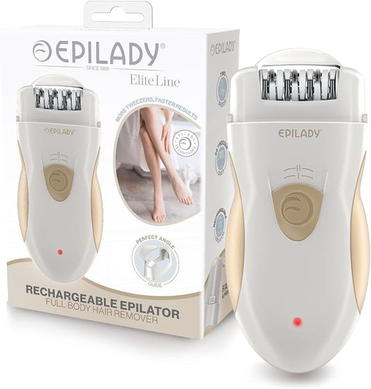 Epilady Legend 5 Rechargeable Epilator, 56 Tweezers, Dual Speed, Full-Body Epilator for Women, Auto Shut Off, Travel Case, Cleaning Brush