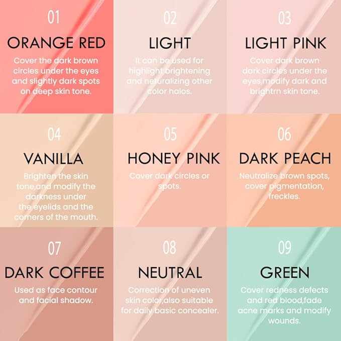 Kaely PROFESSIONAL MAKEUP Correcting Concealer Stick,Medium Coverage Concealer Crayon,under Eye Brightener Concealer for Dark Circles,corrector de ojeras,Lightweight,Vegan,05 HONEY PINK