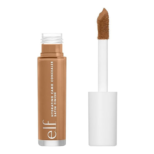 e.l.f. Hydrating Camo Concealer, Lightweight, Full Coverage, Long Lasting, Conceals, Corrects, Covers, Hydrates, Highlights, Deep Olive, Satin Finish, 25 Shades, All-Day Wear, 0.20 Fl Oz