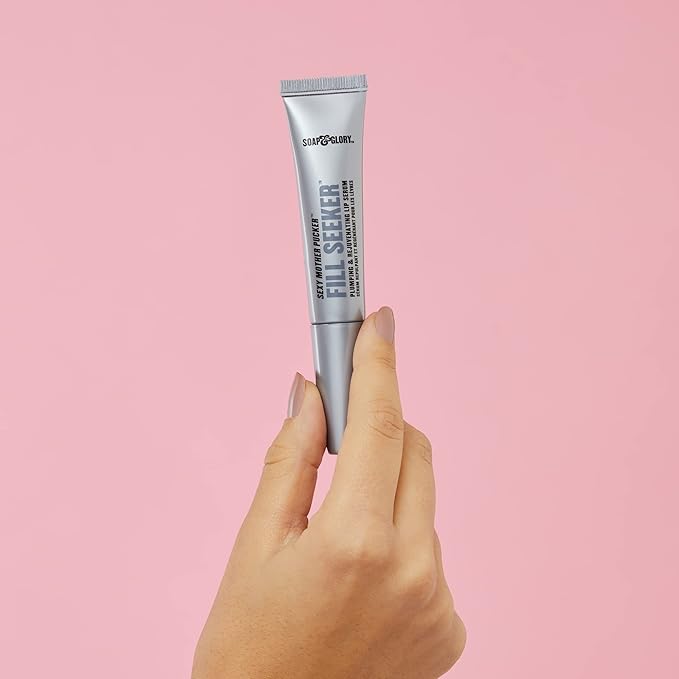 Soap & Glory Sexy Mother Pucker Fill Seeker Lip Plumper Gloss - Plumping Lip Gloss for Smooth & Moisturized Lips - Rejuvenating Lip Serum with Long-Lasting Hydration (0.5 fl oz)