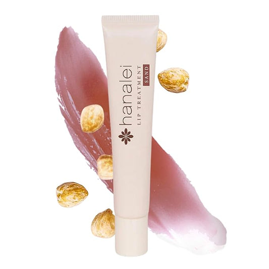 Hanalei Lip Treatment for Dry, Chapped Lips – Intensive Overnight Moisturizer with Kukui Oil, Shea Butter & Grapeseed Oil – Hydrating Balm for Healing Cracks – Natural Nude Tint, 15g – Cruelty-Free