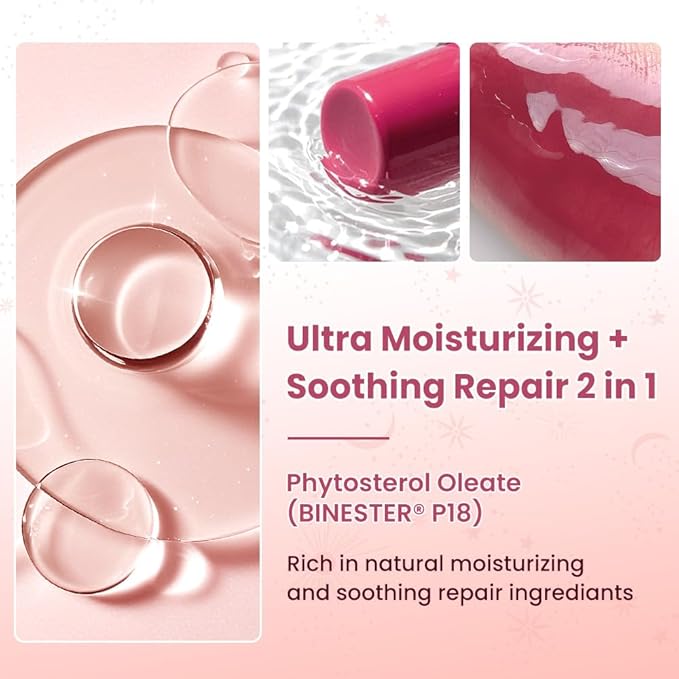 CATKIN Glossy Lip Balm Ultra Hydating Glow Lip Tinted Jelly Plump Melting Balm Shea Butter Repair Soothing For Dry Lips Dewy Finished 0.12 oz C03 VIOLET