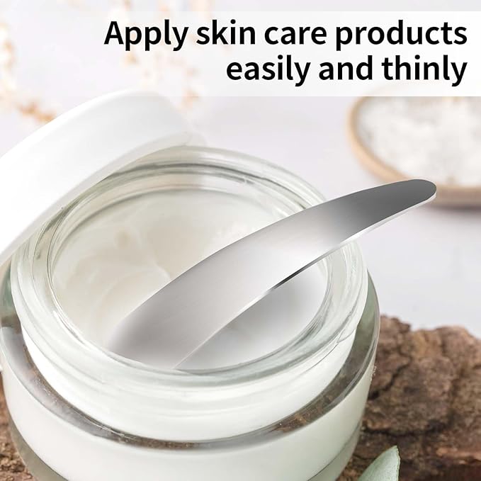 2Pcs Mini Metal Cosmetic Spatulas, Makeup Spatulas, Skincare