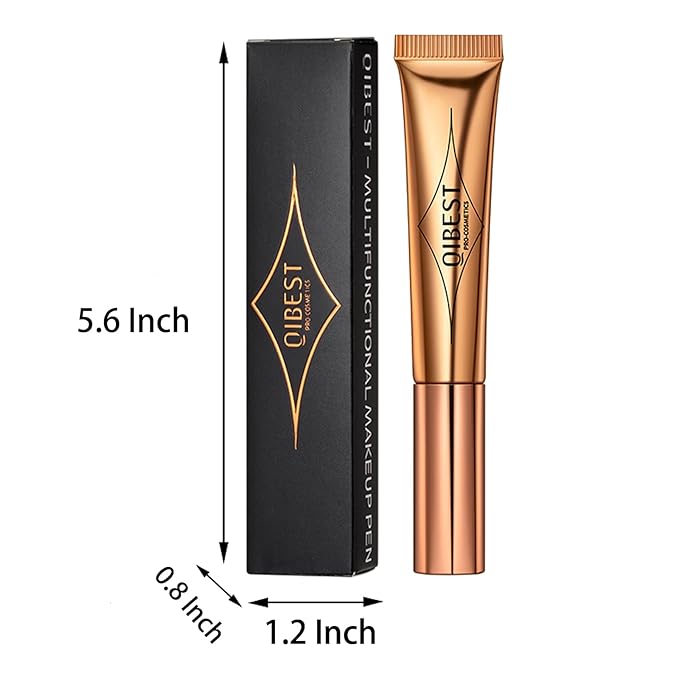 MEICOLY Liquid Highlighter Beauty Wand,Highlight Stick with Cushion Applicator,Lightweight Super Silky Cream Face Illuminator Highlight Stick,05 Rose Gold