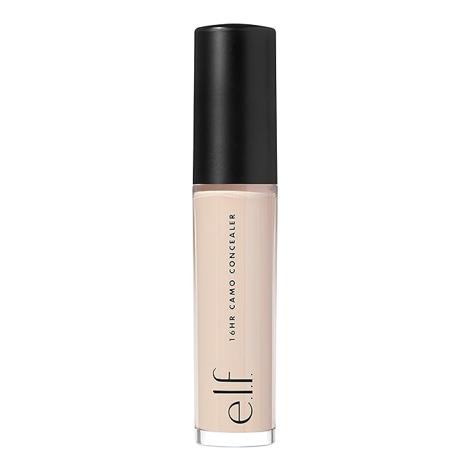 e.l.f. 16HR Camo Concealer, Full Coverage, Highly Pigmented Concealer With Matte Finish, Crease-proof, Vegan & Cruelty-Free, Light Ivory, 0.203 Fl Oz
